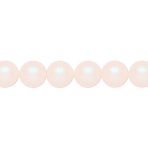 Pearl 50pk pearlescent white, Crystal Passions® 8mm round 5810