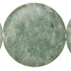 Green marble 1pkg1, puffed flat round bead natural B- grade, 15 inch 39-40mm image number 0