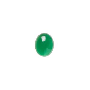 Green agate 1pkg10, calibrated oval cab 10x8mm