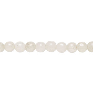 Snow quartz 1pkg1, round bead natural, 15 inch 4-5mm