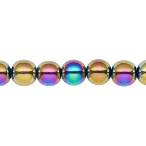 Hemalyke™ 1pkg1, rainbow round bead 15.5-16 inch 8mm