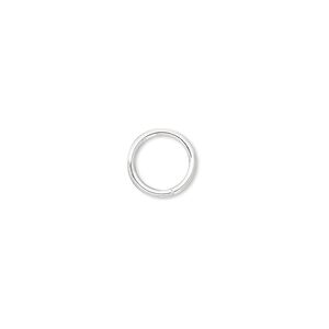 Jump ring, sterling silver-filled, 9mm soldered round, 7mm inside diameter, 18 gauge. Sold per pkg of 20.