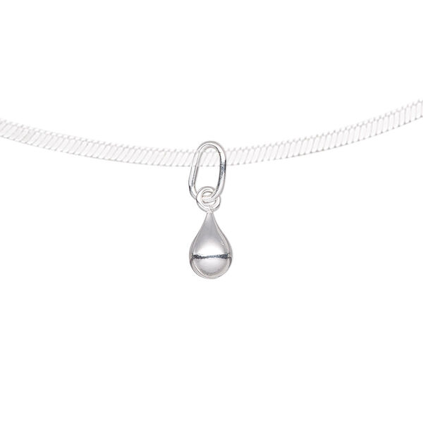 Drop, sterling silver-filled, 7x5mm teardrop with oval jump ring. Sold per pkg of 4. image number 0