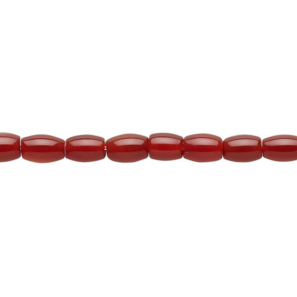 Carnelian 1pkg1, oval bead C grade, 15.5-16 inch 6x4mm image number 0