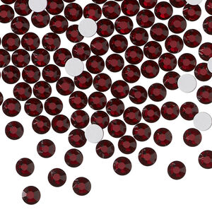 Flat back 1pkg144 vivid Siam foil back, Preciosa MAXIMA Czech crystal rhinestone, 3.8-4.0mm chaton rose round SS16