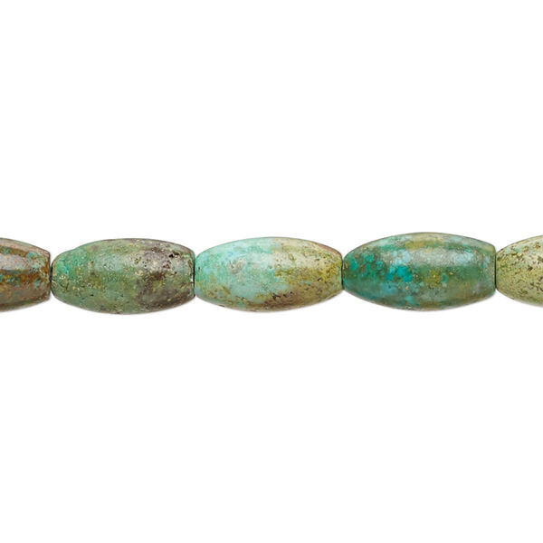 Turquoise 1pkg1, oval bead C- grade, 15 inch 11x6mm-13x6mm image number 0