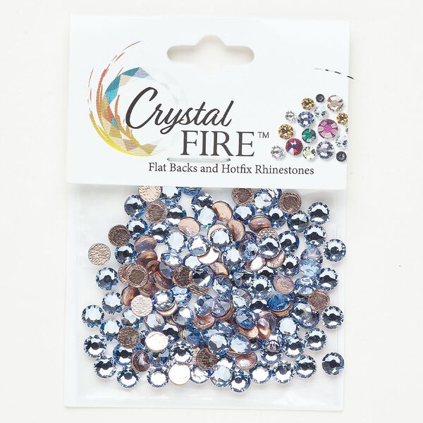 Flat back 1pkg144 light sapphire, crystal hotfix rhinestone, 4.60-4.80mm round SS20 image number 0