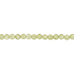 Peridot 1pkg1, faceted round bead natural 13 inch 2.5-3mm