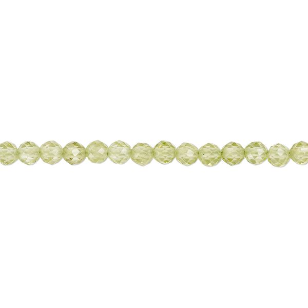 Peridot 1pkg1, faceted round bead natural 13 inch 2.5-3mm image number 0
