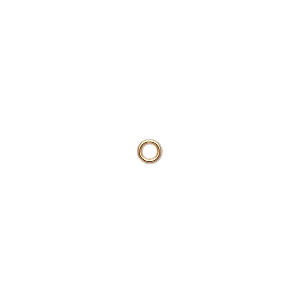 Jump ring, 14Kt gold-filled, 3.5mm round, 2mm inside diameter, 20 gauge. Sold per pkg of 20. image number 0