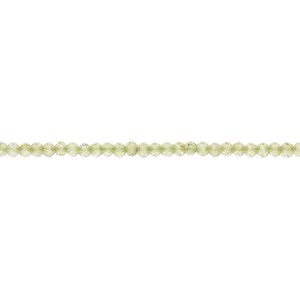 Peridot 1pkg1, hand-cut faceted rondelle bead natural 12 inch 2mm