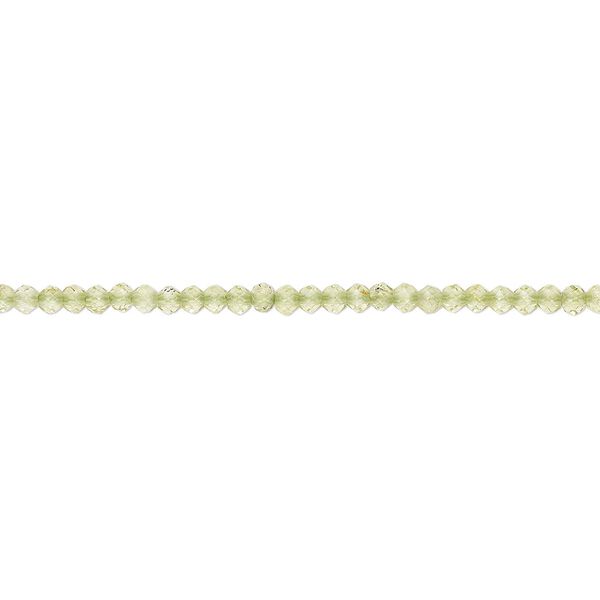 Peridot 1pkg1, hand-cut faceted rondelle bead natural 12 inch 2mm image number 0