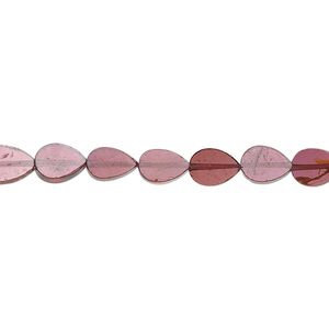 Garnet 1pkg1, hand-cut flat teardrop bead 15.5-16 inch 7x5mm-8x6mm