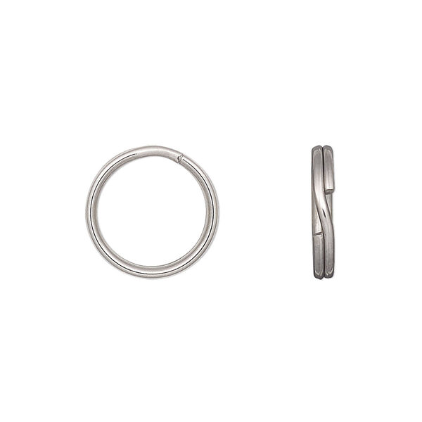 Split ring, stainless steel, 14mm round, 11.4mm inside diameter. Sold per pkg of 50. image number 0