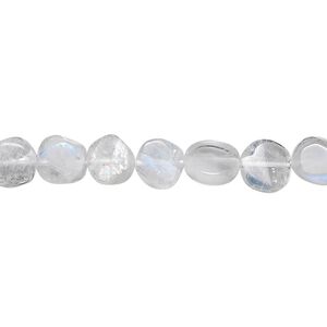 Rainbow moonstone 1pkg1, hand-cut flat round bead natural 15.5-16 inch 6-7mm