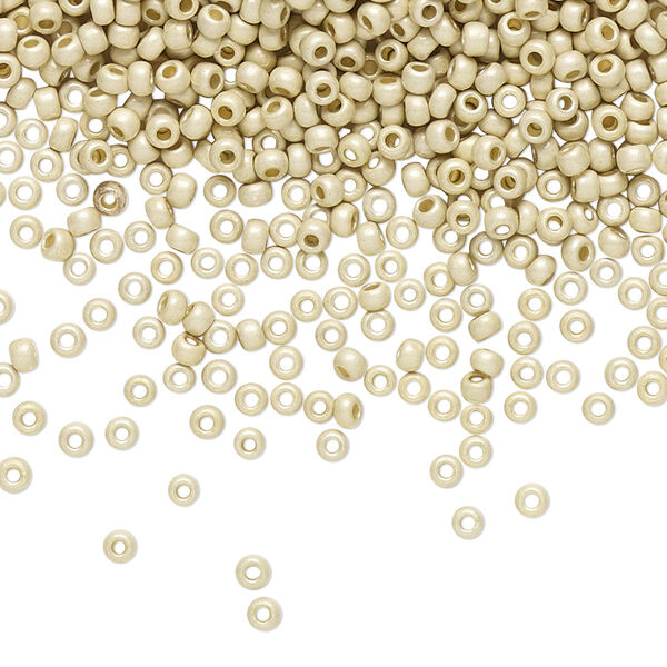 Seed bead, TOHO BEADS®, glass, pkg/7.5g, #11 round, opaque matte galvanized PermaFinish aluminum (TR-11-PF558F). image number 0