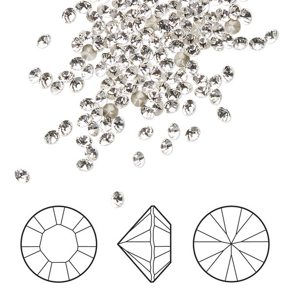 Chaton 144pk crystal foil back, Crystal Passions® 2mm round PP18 1028 image number 0