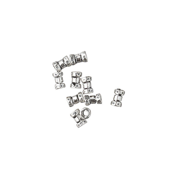 Crimp, sterling silver, 4x2.5mm tube, 1mm inside diameter. Sold per pkg of 10. image number 0