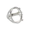 Ring, sterling silver, 25x18mm 4-prong oval setting, size 7. Sold individually. image number 0