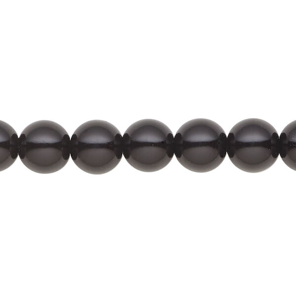 Pearl 1pk black, Celestial Crystal&reg; 8mm round 15.5-16 inch image number 0