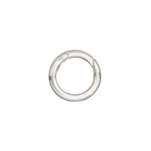 Clasp self-closing hook 1pkg1 sterling silver 16mm round