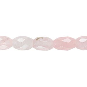 Rose quartz 1pkg1, faceted oval bead natural 15.5-16 inch 10x7mm