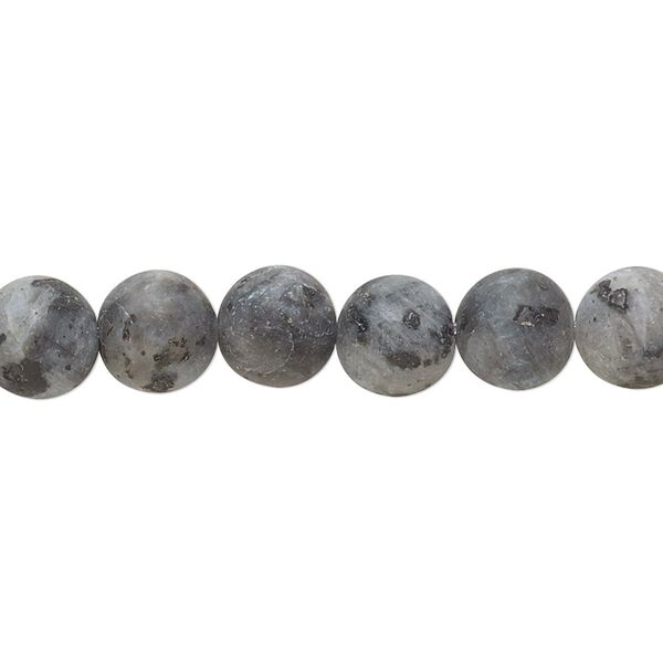 Blue labradorite 1pkg1, matte round bead natural 8 inch 8mm image number 0