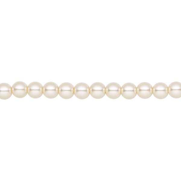 Pearl 600pk creamrose, Preciosa Czech crystal 4mm round image number 0