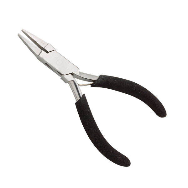 Pliers, flat-nose, stainless steel and foam, black, 5 inches. Sold individually. image number 0