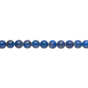 Denim lapis 1pkg1, round bead natural 15.5-16 inch 4mm
