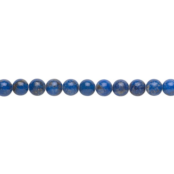 Denim lapis 1pkg1, round bead natural 15.5-16 inch 4mm image number 0