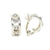 Earring mix, clip-on, Everyday Jewelry, imitation rhodium-finished "pewter" (zinc-based alloy) and glass, multicolored, 16mm. Sold per pkg of 3 pairs. image number 3