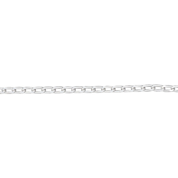 Chain, sterling silver, 1.7mm diamond-cut long curb. Sold per pkg of 5 feet. image number 0