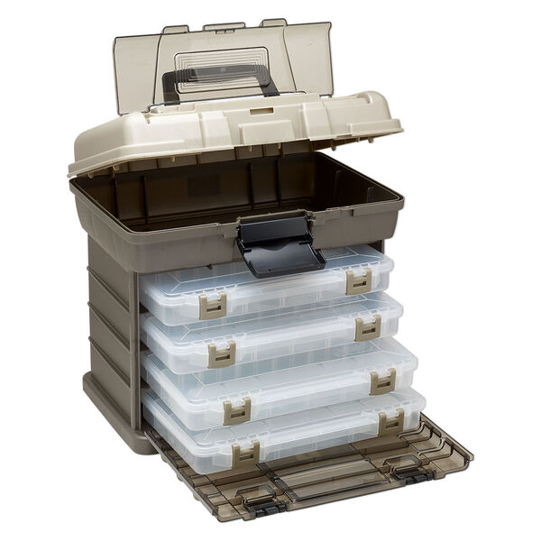 Tote, Plano® Storage Systems, graphite and sandstone colored, 16-1/2 x 12 x 16 inches. Sold individually. image number 2