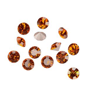 Chaton 12pk sun foil back, Preciosa MAXIMA Czech crystal rhinestone 6.14-6.32mm 15-cut faceted round SS29