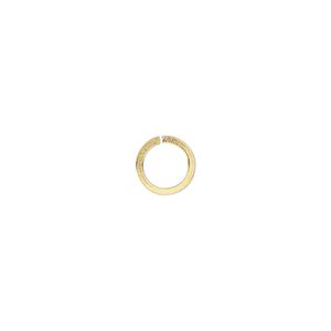 Jump ring, gold-plated brass, 8mm round square wire, 6mm inside diameter, 18 gauge. Sold per pkg of 50.