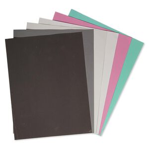 Emery paper, paper, assorted colors, 1/0 to 6/0 grit, 11x8-1/2 inches. Sold per 6-piece set.