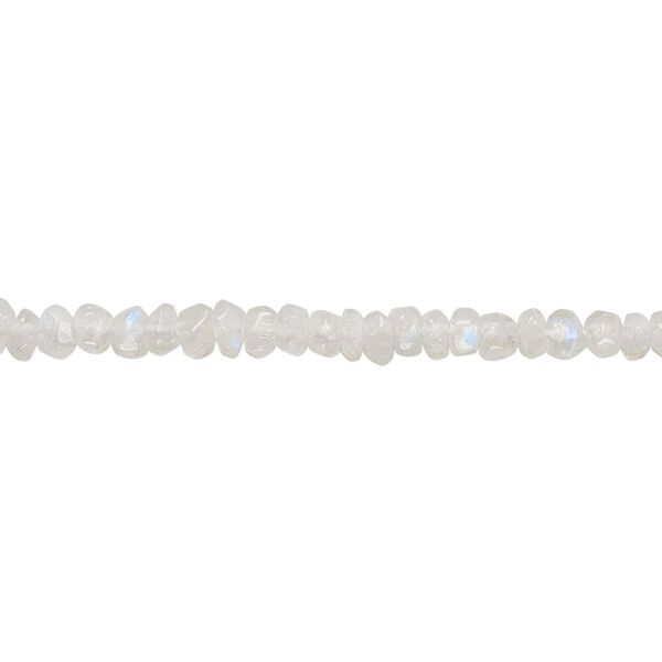 Rainbow moonstone 1pkg1, hand-cut faceted rondelle bead natural 13 inch 3x1mm-4x3mm image number 0
