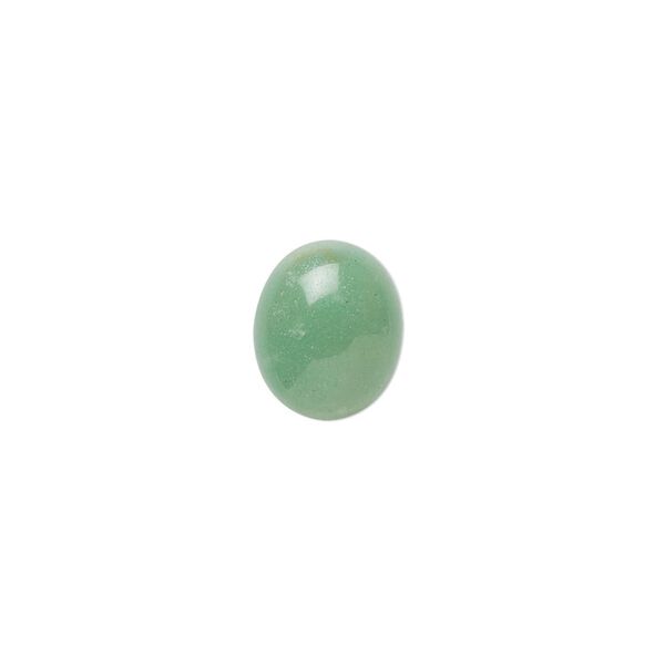 Green aventurine 1pkg10, calibrated oval cab natural 12x10mm image number 0
