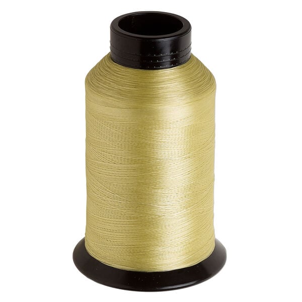 Thread, Nymo® 1pkg1, nylon, light gold, size B, 3-ounce spool. image number 0