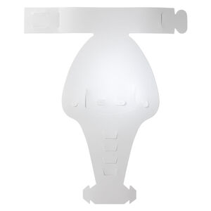 Display, foldable, necklace and earring, acrylic, smooth white, 10-1/4 x 9-1/4 x 3-3/4 inches assembled. Sold individually.