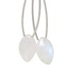 Rainbow moonstone 1pkg2, hand-cut top-drilled puffed marquise bead natural 18x11mm image number 0