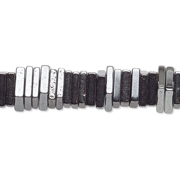 Hemalyke™ 1pkg1, electroplated square rondelle bead 8 inch 4x1mm image number 0