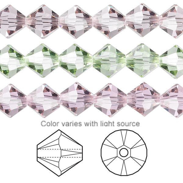 Bead 12pk cantaloupe, Crystal Passions® 8mm bicone 5328 image number 0