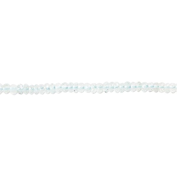 Aquamarine 1pkg1, hand-cut faceted rondelle bead 15.5-16 inch 2x1mm-3x2mm image number 0