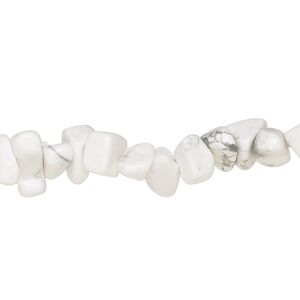 Howlite 1pkg1, chip bead natural 34 inch medium