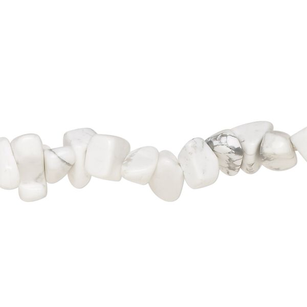 Howlite 1pkg1, chip bead natural 34 inch medium image number 0