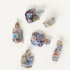 Bead, millefiori glass, translucent purple and multicolored, 18x12mm-23x15mm half-drilled turtle. Sold per pkg of 6. image number 1