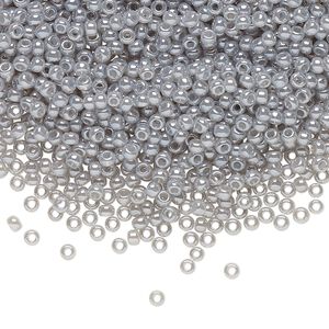 Seed bead, TOHO BEADS®, glass, pkg/7.5g, #11 round, opaque ceylon smoke (TR-11-150).