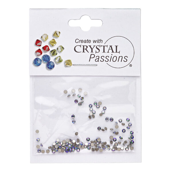 Flat back 144pk crystal paradise shine foil back, Crystal Passions® 1.7-1.9mm rose round SS5 2058 image number 0